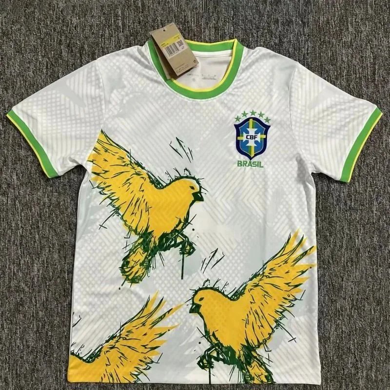 Brazilian Jersey: 2025 National Team Soccer Jersey, Breathable Fabric, Sizes Up to 4XL, Premium Quality Football Shirt