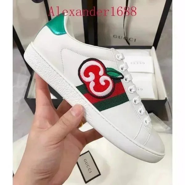 GUCCI ACE GG APPLE WHITE WEB SNEAKER