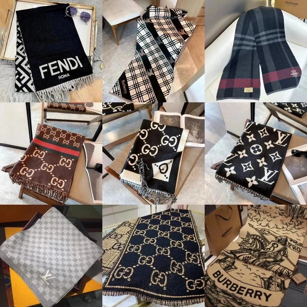 Autumn and winter fashion Joker light luxury scarf 03