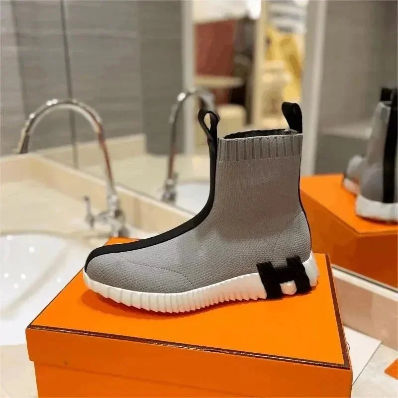Hermes  Technical Canvas Goatskin Fun Sneakers