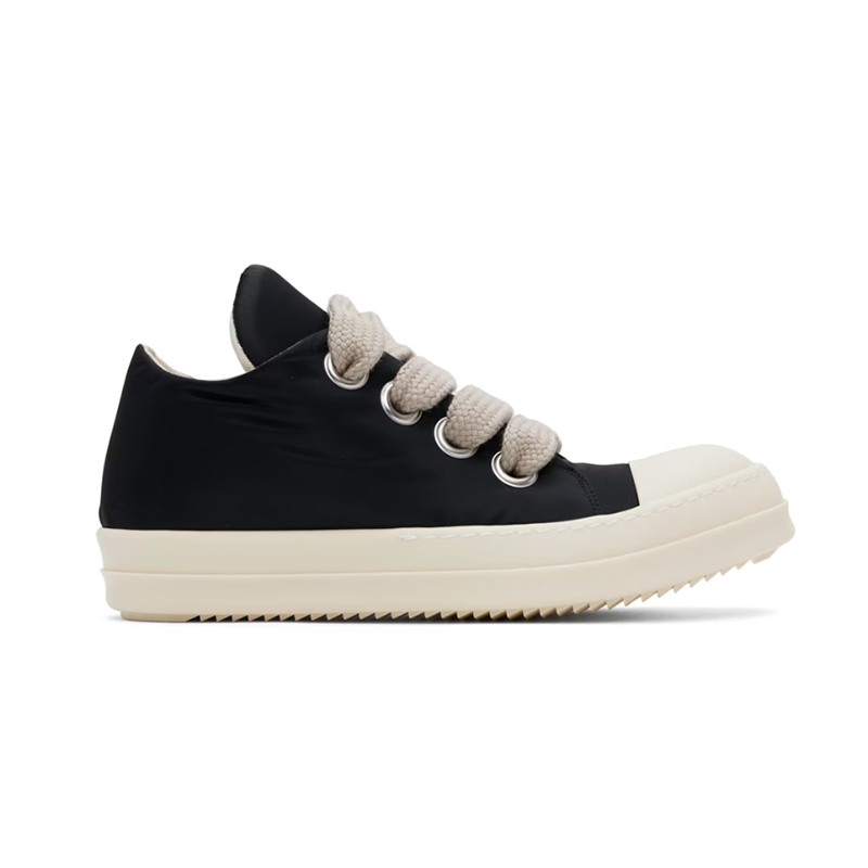 RICK OWENS  DRKSHDW Canvas Low Top Black Milk Fashion sneakers