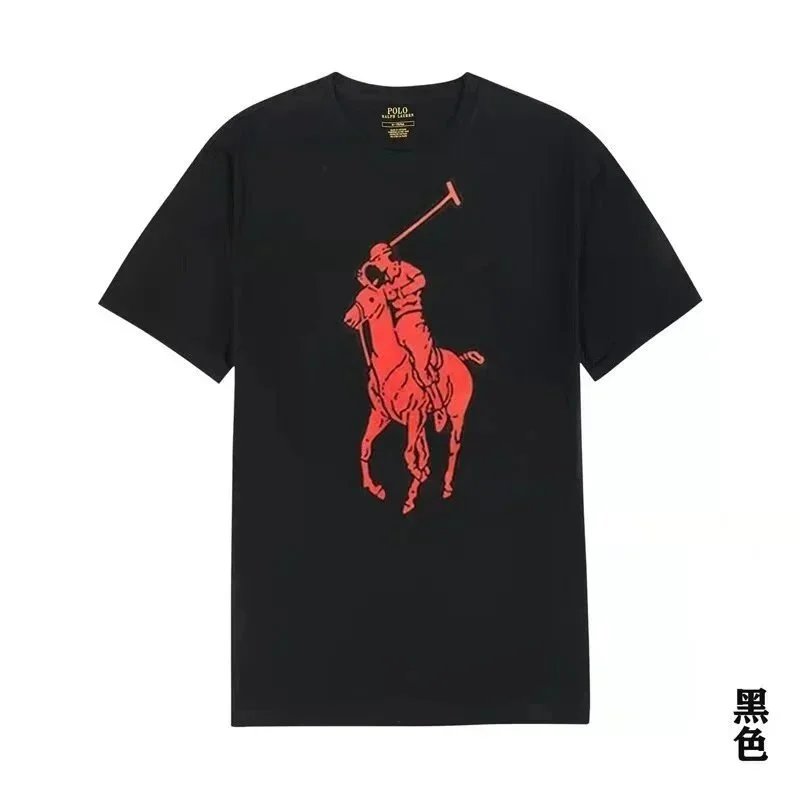 Polo Ralph Lauren homme Big Pony graphique t-shirt noir col rond t-shirt grand neuf