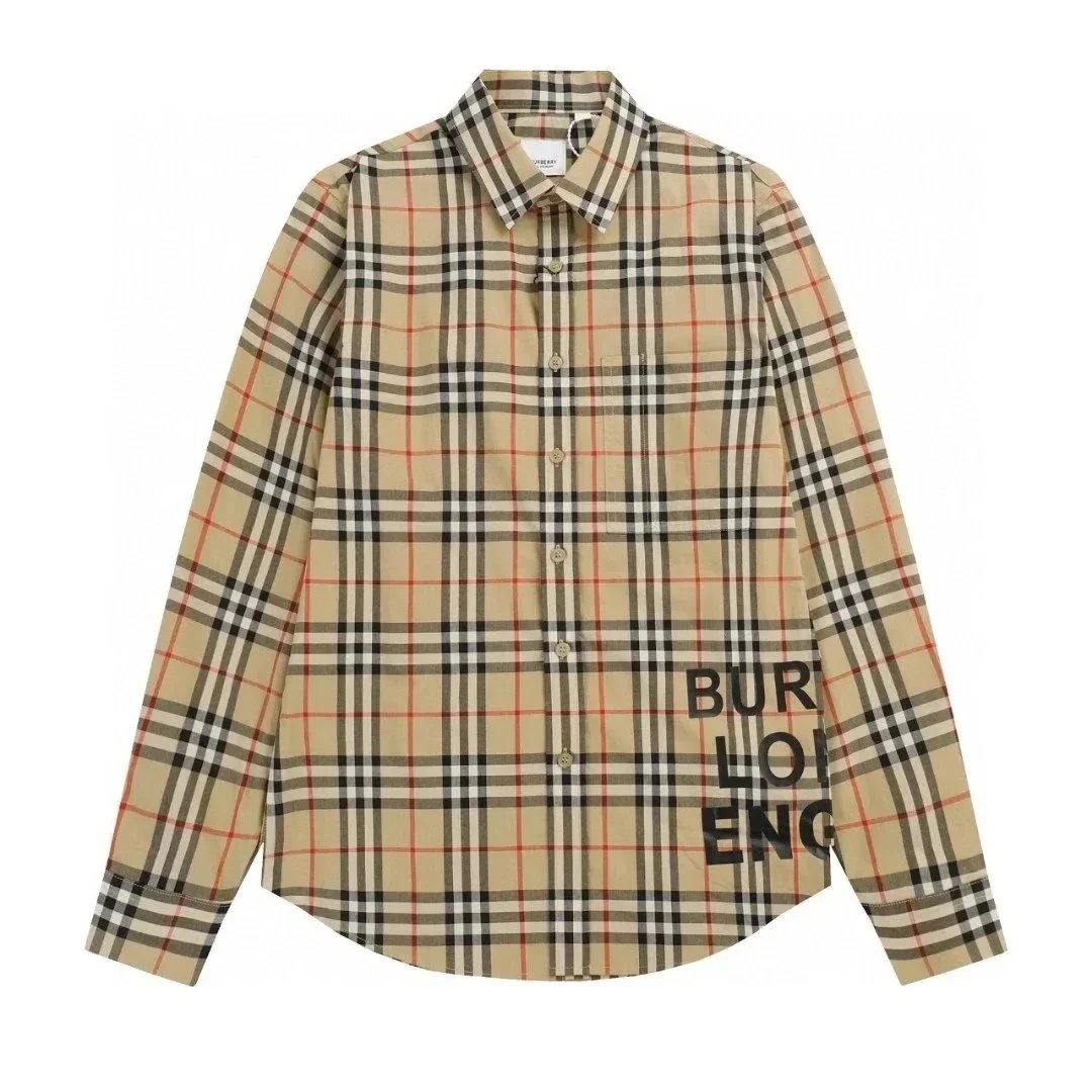 Slim Fit Check Stretch Cotton Shirt