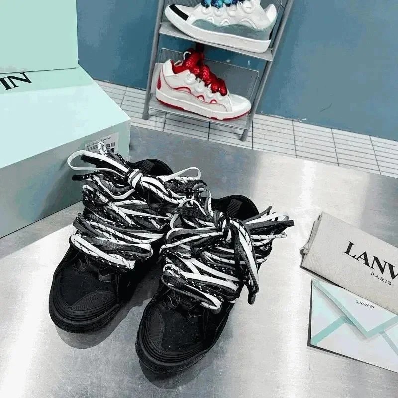 Lanvin Leather Curb Sneaker
