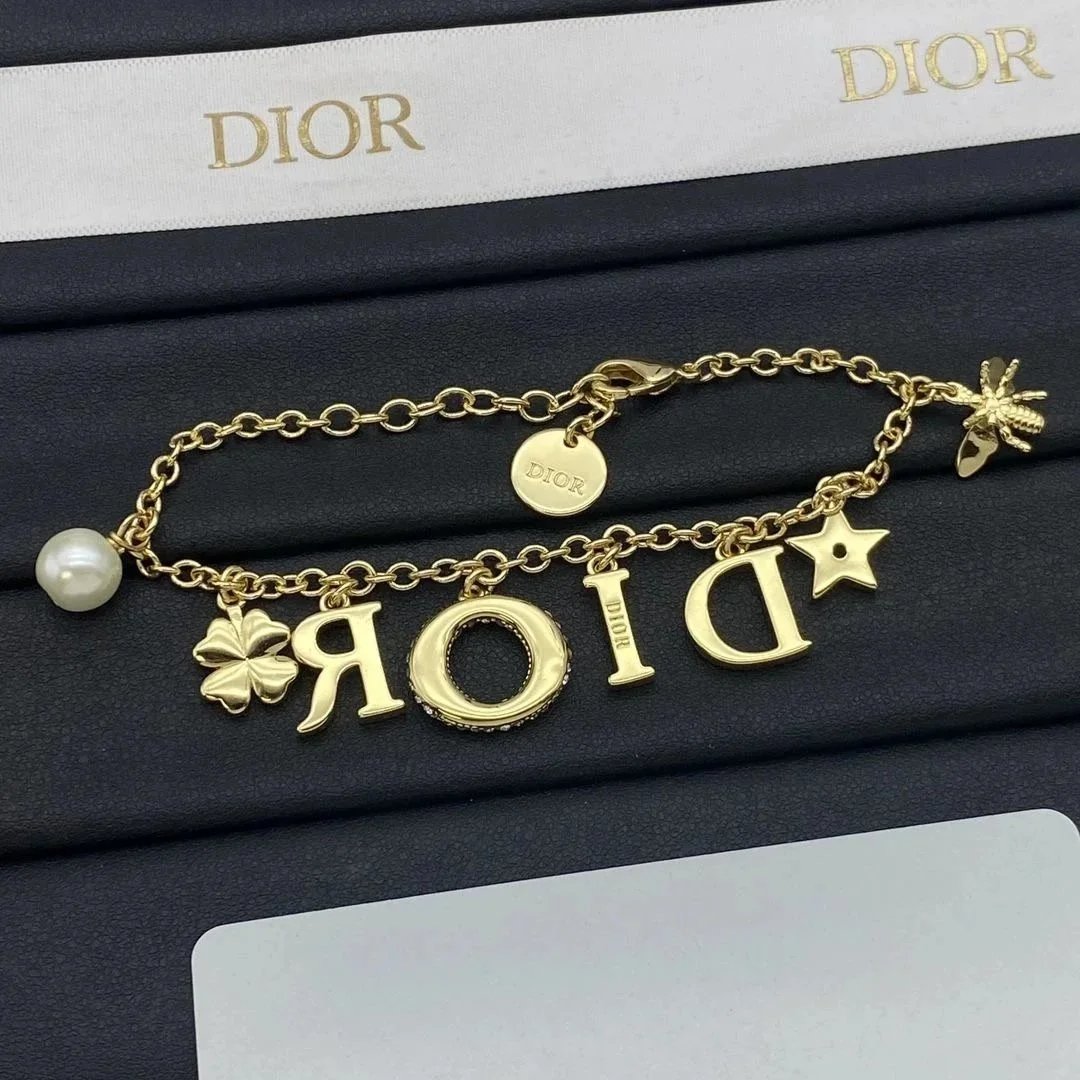 Dior - Bracelet Gold-Finish Metal With Pearl And Crystals
