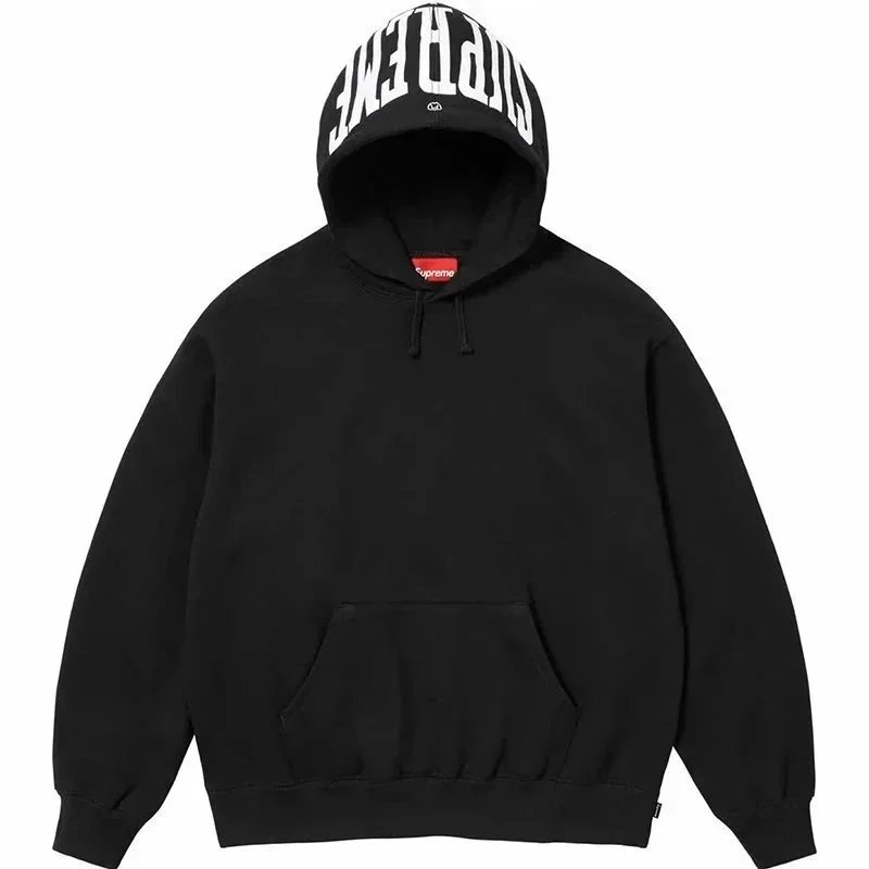 Supreme Black Logo Hoodie - Classic Streetwear Sweatshirt - 1901864