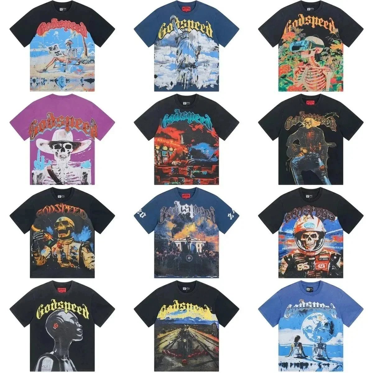 T-shirt Mens godspeed shirt Designer t shirt short sleeve beach hipster fabric Stree printing Men Women street High Quality Hip Hop Fashion