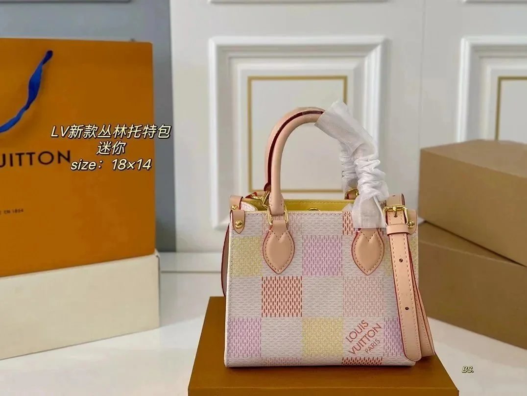 Designer By The Pool On thego bb tote bag women Sunrise Aquarelle M47115