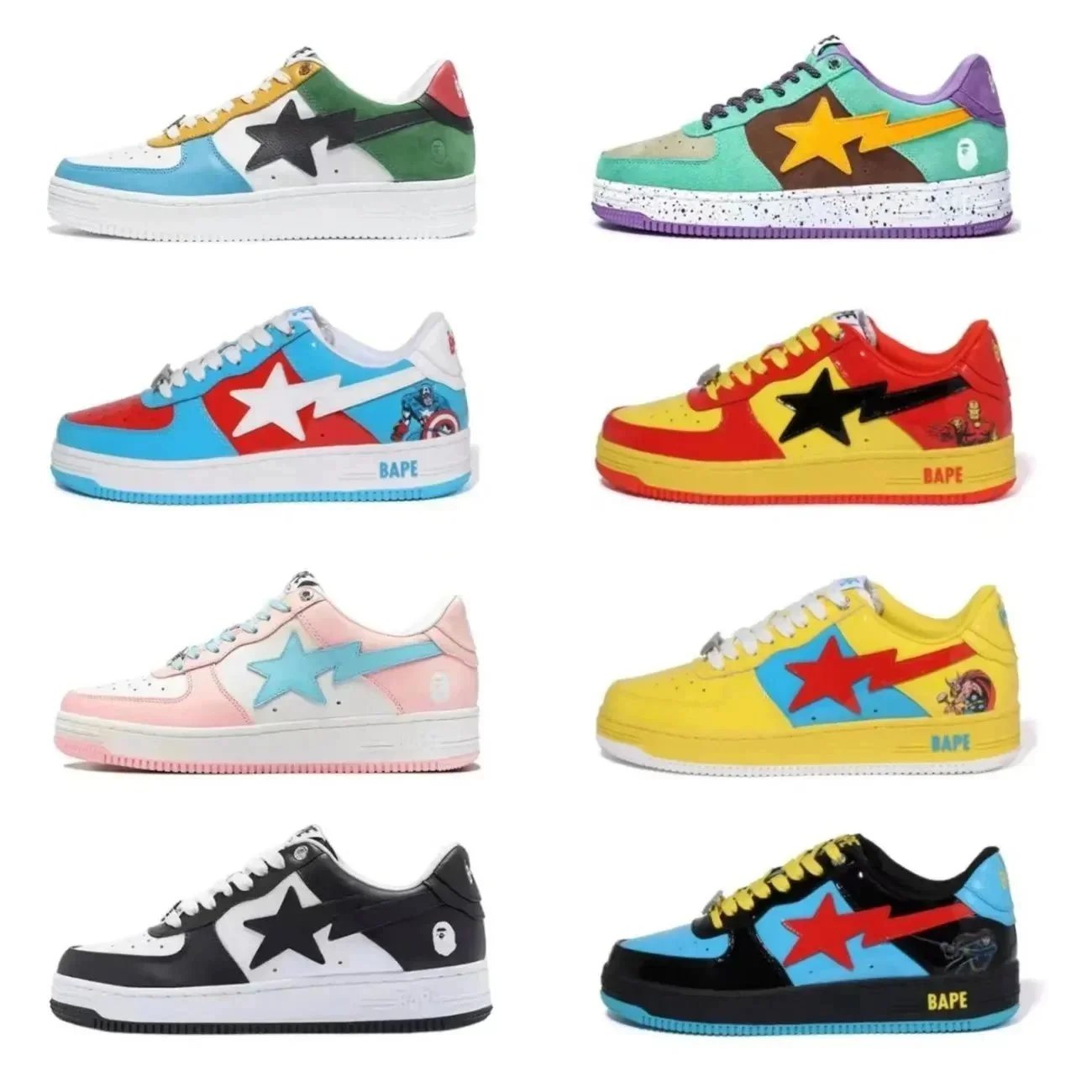 Bape Bapesta Low Pastel