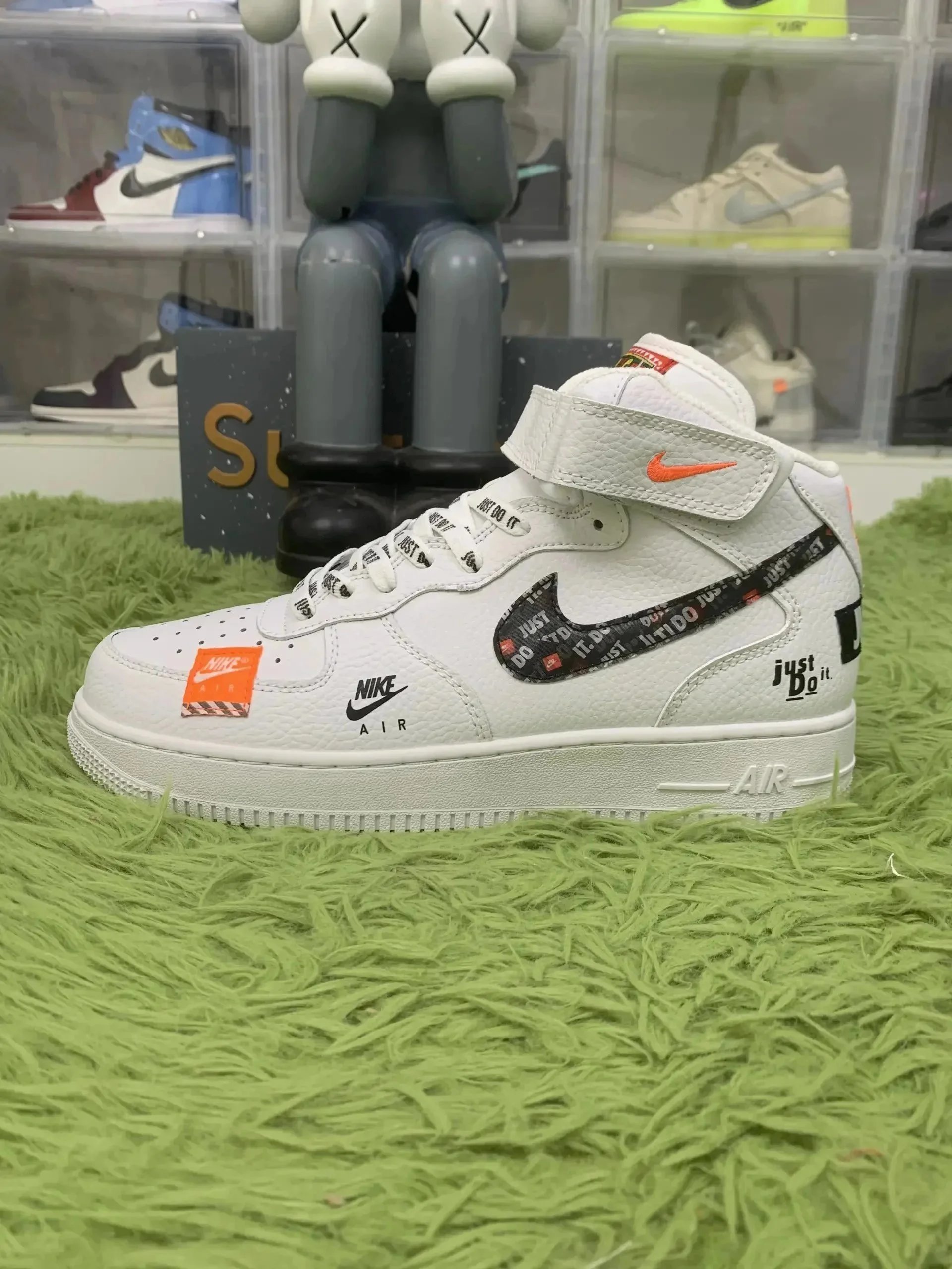 Nike Air Force 1 Mid “Just Do It” White Black Orange