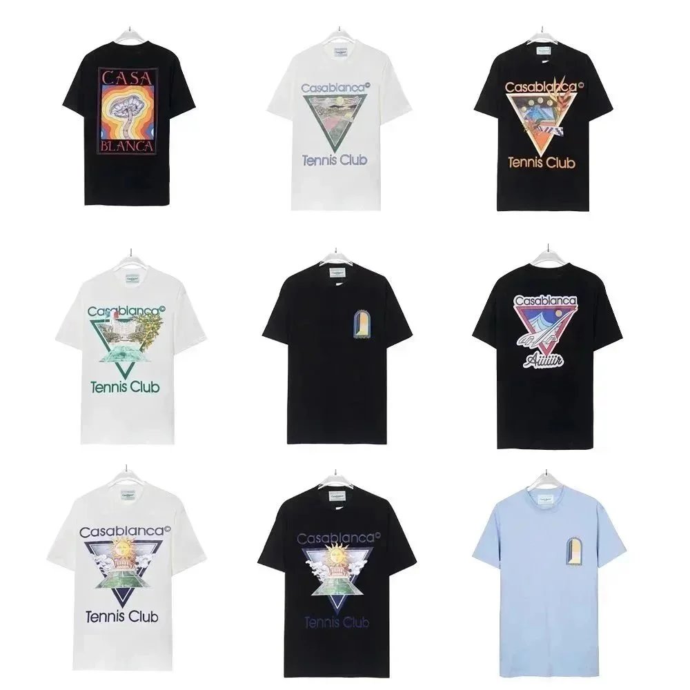 Casablanca Men's Designer Casual Tennis Club T-shirt for Men (S-3XL)