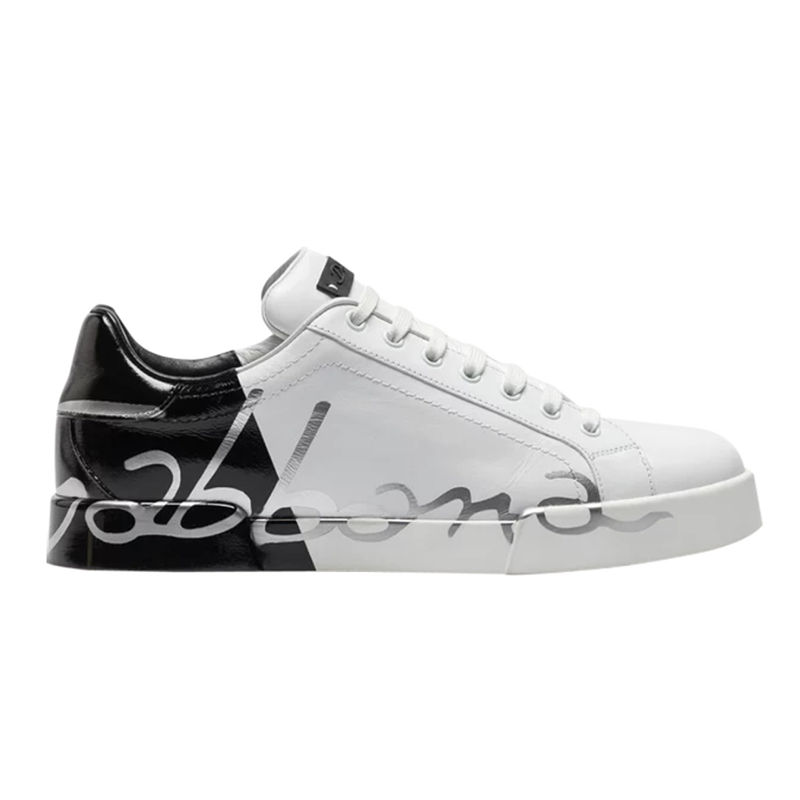 Dolce & Gabbana White Black Logo Portofino