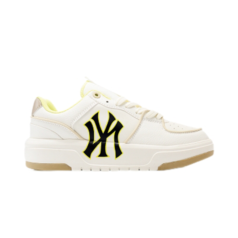MLB Chunky Liner Slip Resistant Cushioning Abrasion Resistant Low Top Skateboard Shoes Unisex White Yellow