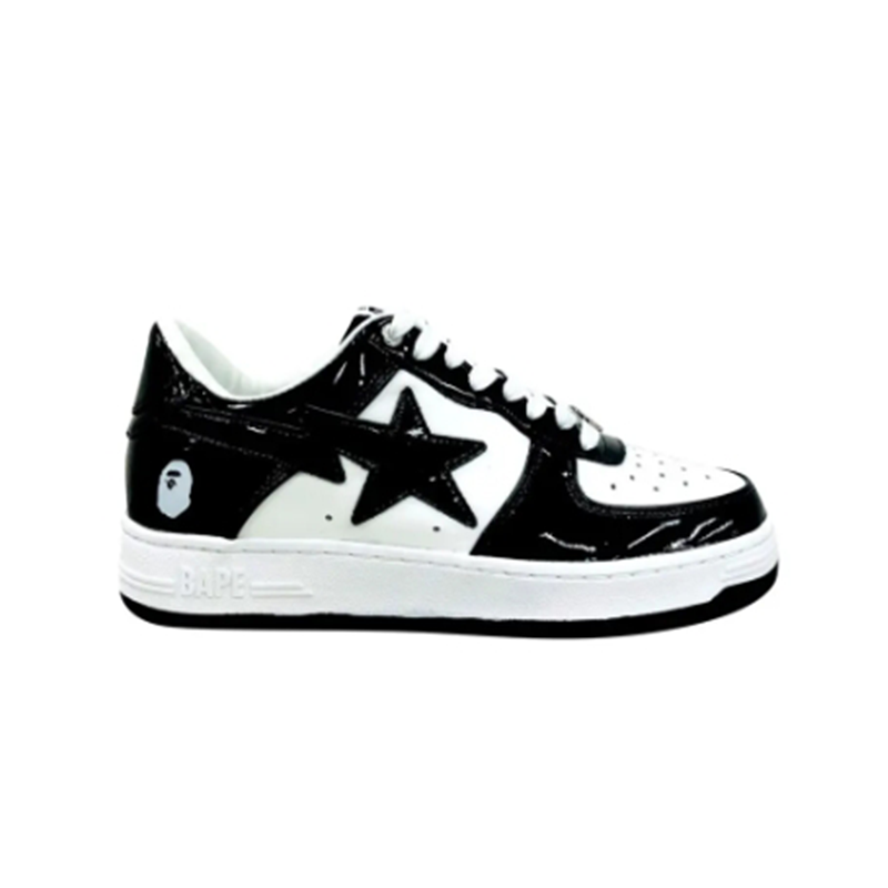 A Bathing Ape Bape Bapesta Patent Black