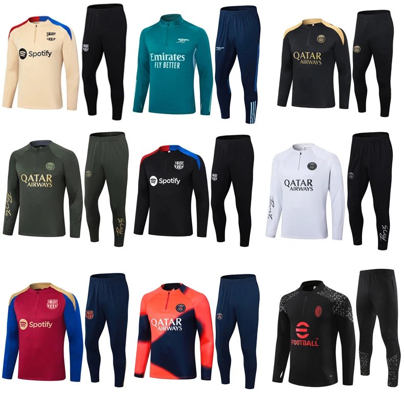 Football Jersey balenciaga Inter Milan Liverpool Chelsea AC Arsenal Jersey Football Training Suit Half Zip Adult/Kids