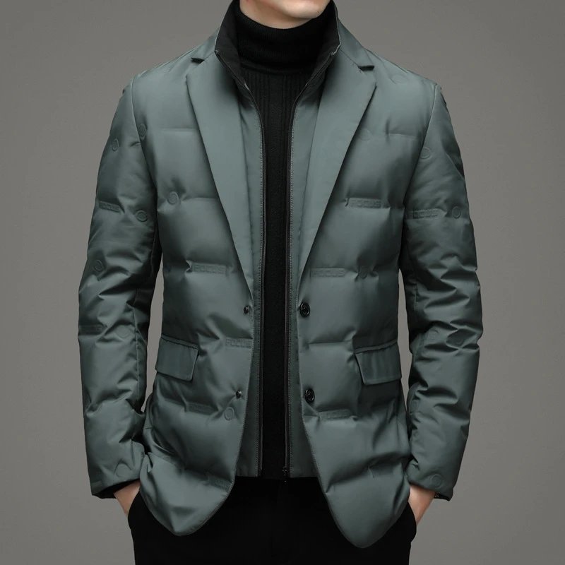 Winter Men's Cold Protection Down Jacket Suit Scarf Collar Minimalist Men's Best Selling Premium Men's Wear
