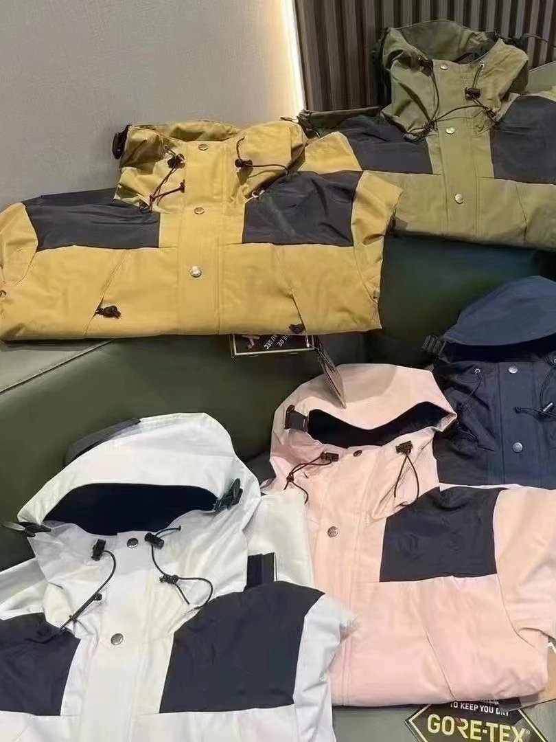 The North Face 1990 Windbreaker 3-in-1 Outdoor Windproof Waterproof Hooded Unisex Couple Functional Jacket