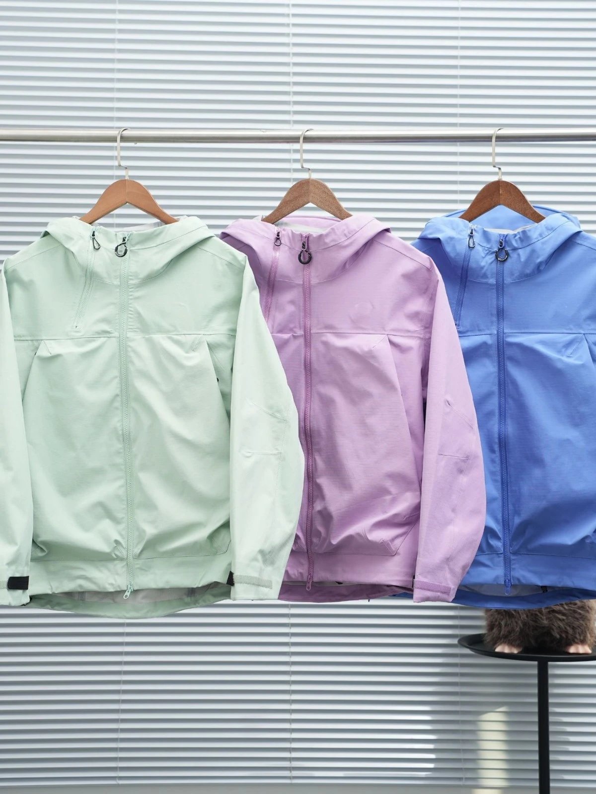 Two Stars Liu Shi Hu Ge Celebrity Same Hard Shell OBLI-K Windproof Waterproof Full Taped Unisex Windbreaker