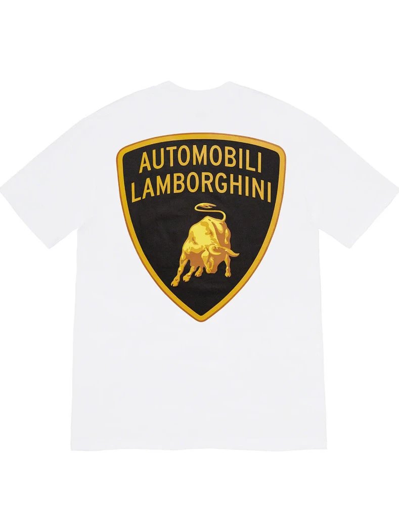 SS20 Automobili Lamborghini Tee Lamborghini Collaboration Short Sleeve Pure Cotton T-shirt Couples