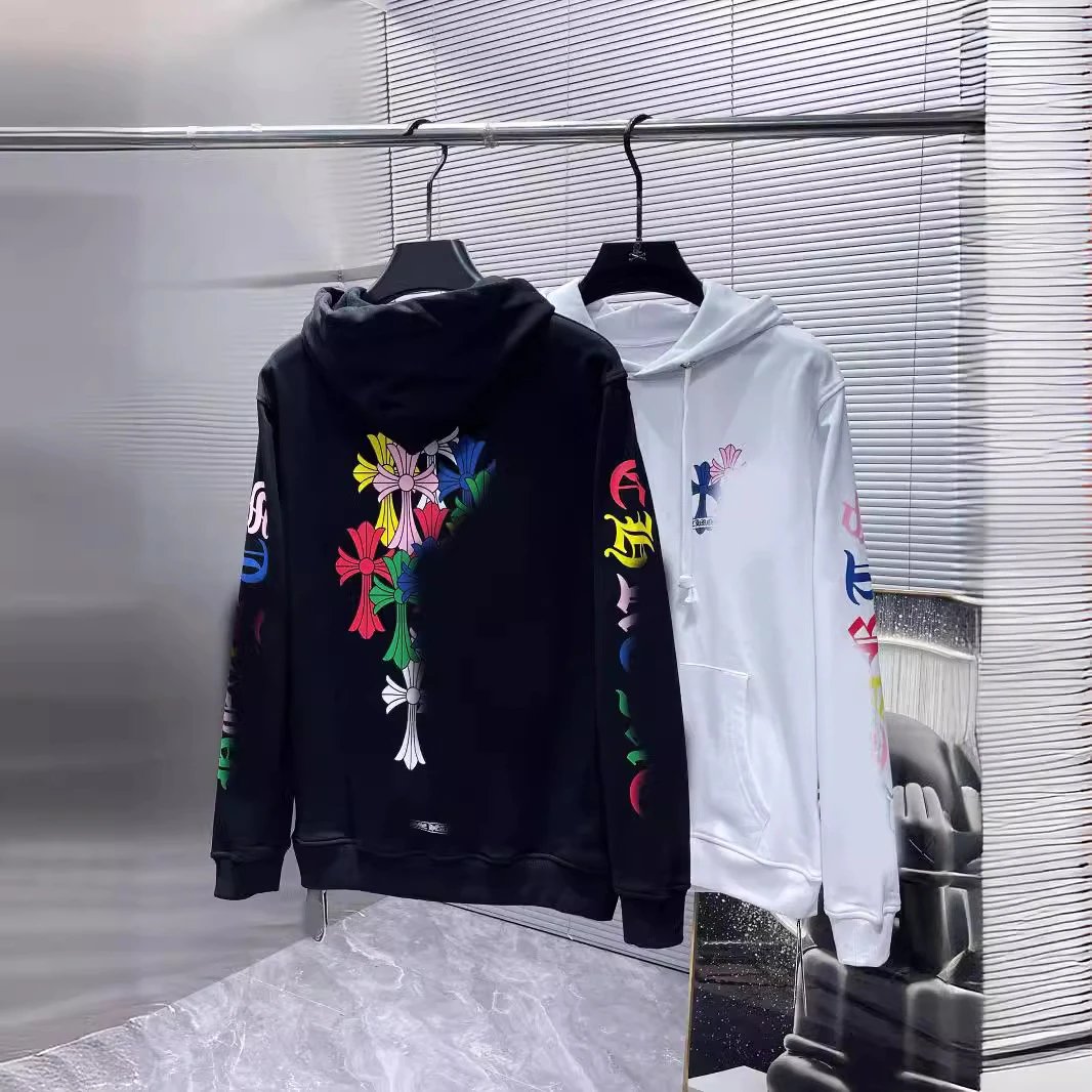Chrome Hearts Classic Colorful Phantom Cross Letter Arm Hoodie Hooded Sweatshirt Couple Style