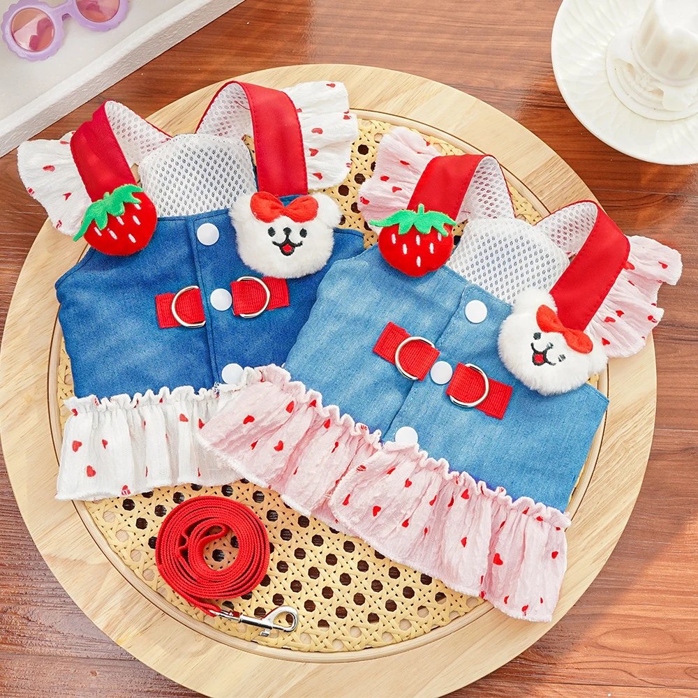 Original Harness Pet Dog Cat Clothing Teddy Bichon French Bulldog Schnauzer Dog Cat Dress Pet Supplies