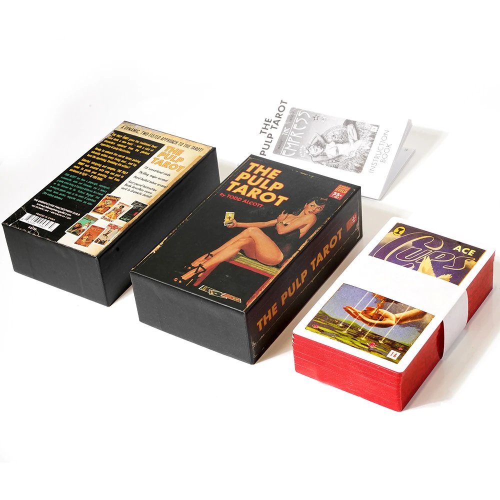 The Pulp Tarot Full English Gold Foil Process High-End Gift Box Gold Edge Tarot Cards