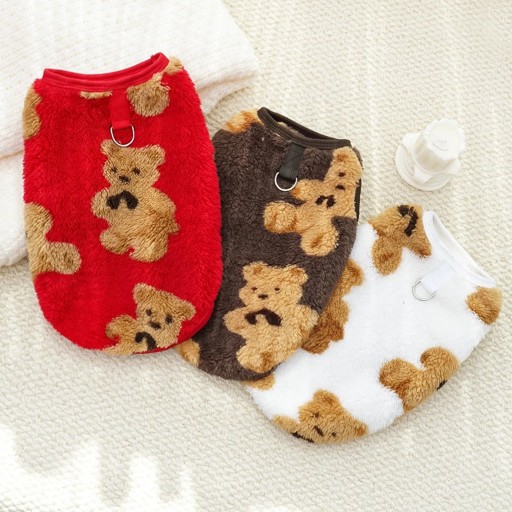 New Pet Dog Plush Cat Large Dog Universal Autumn Winter Plush Warm Dog Clothing Cat Supplies