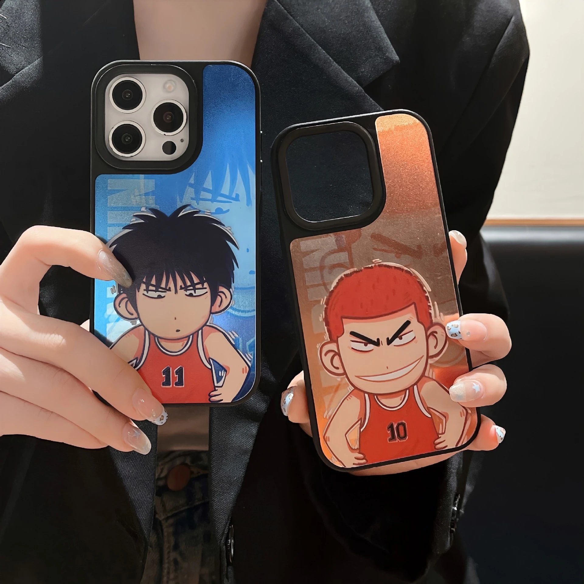 Cartoon Electroplated Silver Magnetic iPhone 16 Pro Max Case Anti-Drop Protective Cover Apple 13 Trendy 16 Couple