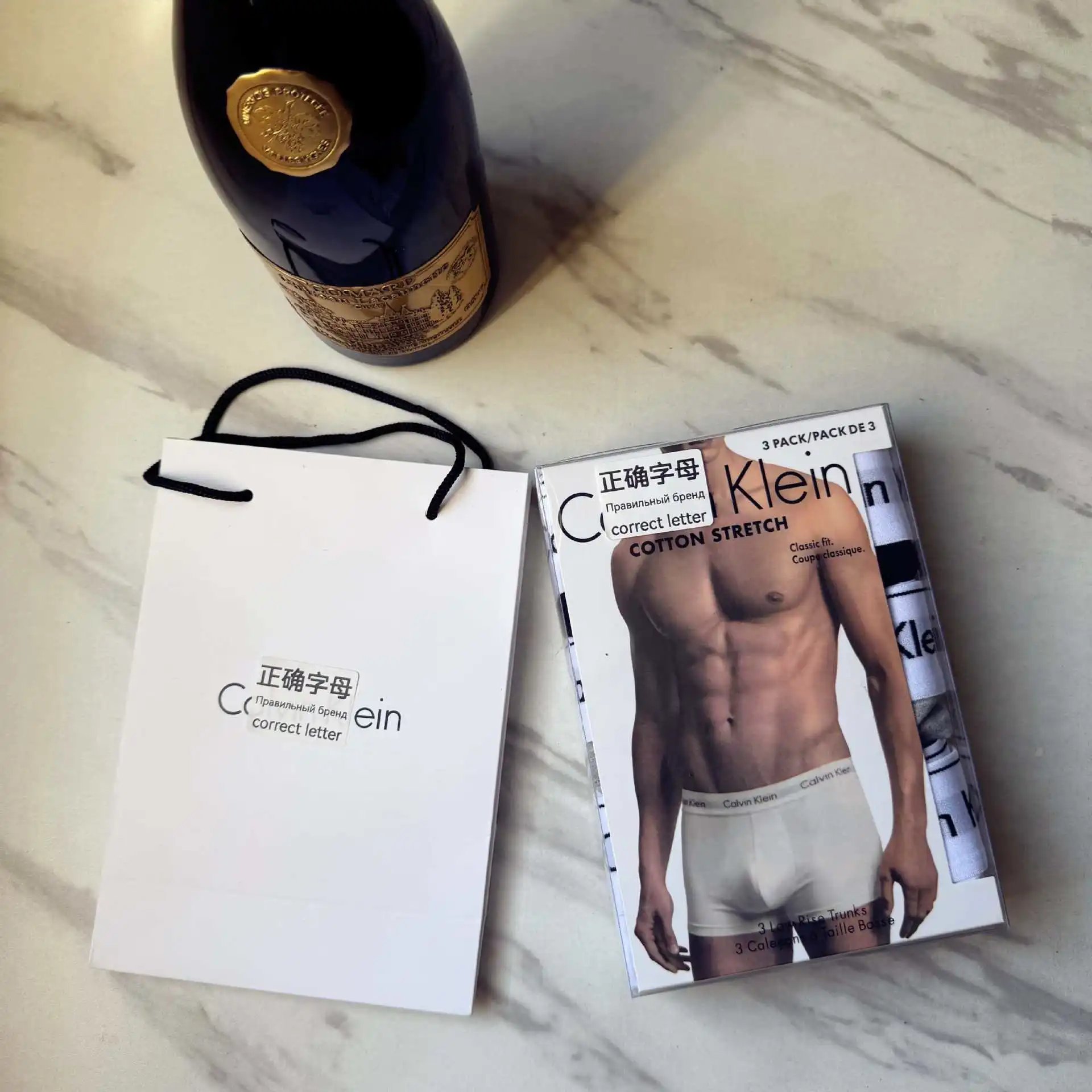 Men's Underwear Boxer Briefs CaKL Breathable Cotton Modal Four-Corner Thin Short Underwear Gift Box 3 Pieces