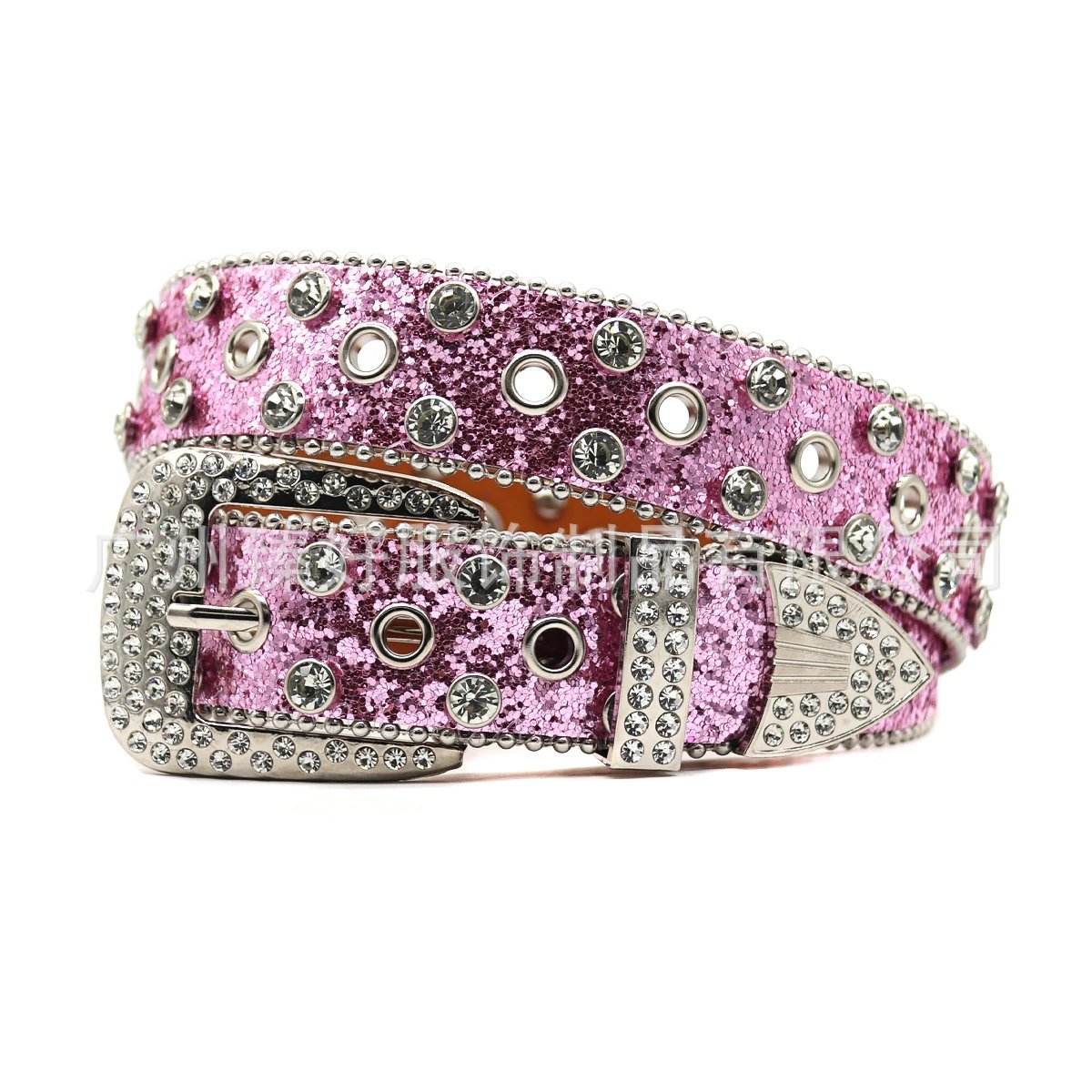 Women's Sparkle Rhinestone Western Cowgirl Studded Leather Belt Bling Crystal Strap