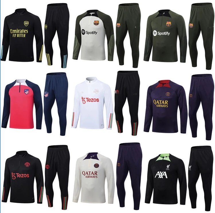 Atlético Madrid balenciaga Barcelona Arsenal Inter Milan Chelsea Long Sleeve Training Suit Football Match Jersey