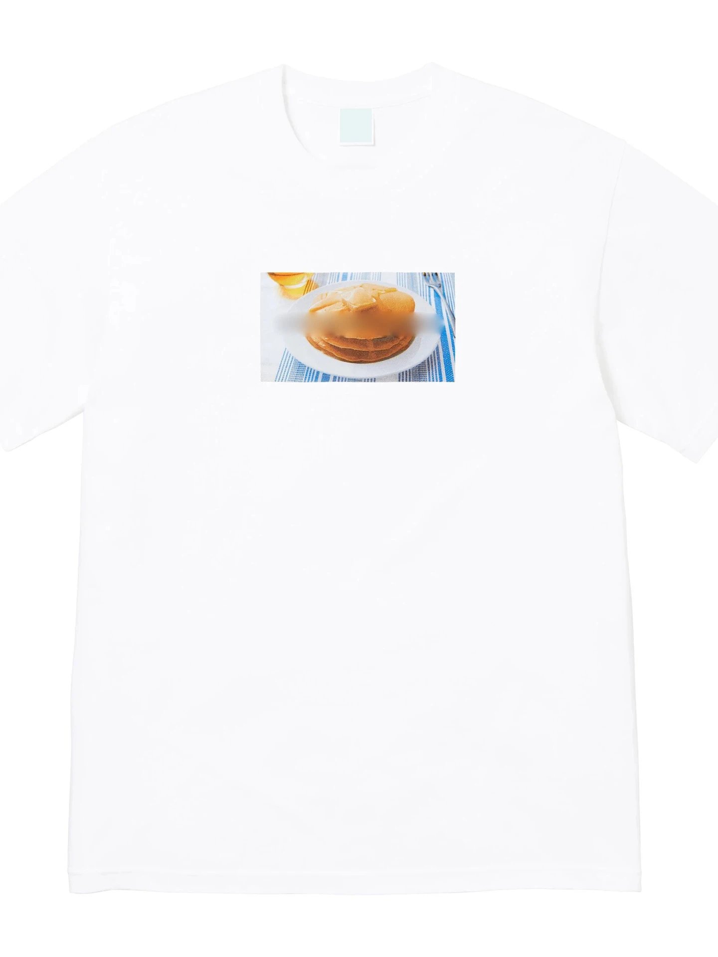 25SS Pancakes Tee All Cotton Pancake Cake Print Short Sleeve T-shirt Pure Cotton Unisex