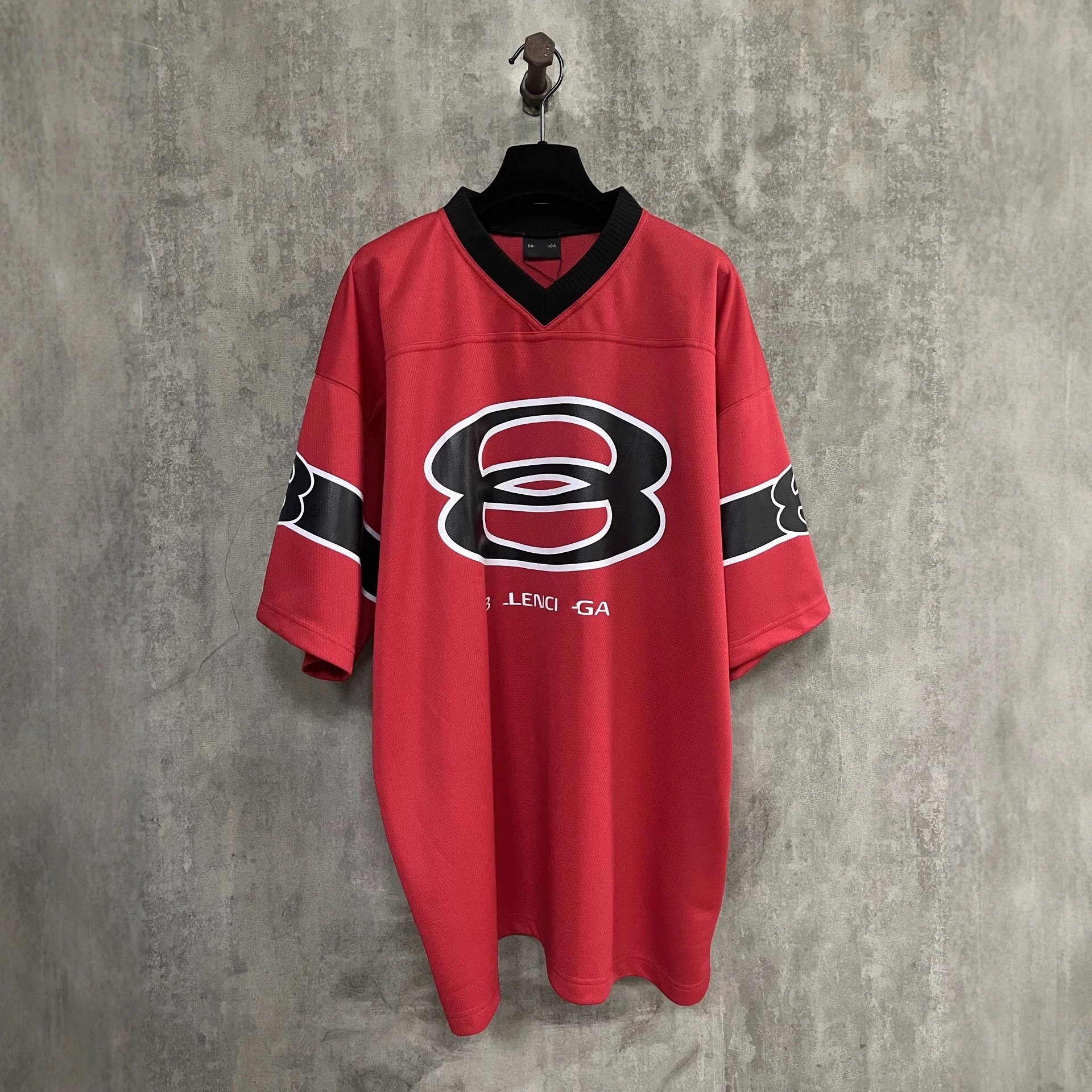 2025 Summer New balenciaga Double Ring No.25 Short Sleeve T-shirt Loose Jersey Unisex