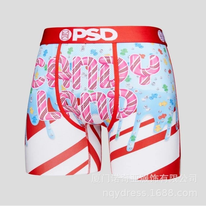 Men P47-71 Men's Trendy Underwear Print Four-Needle Six-Line Jacquard