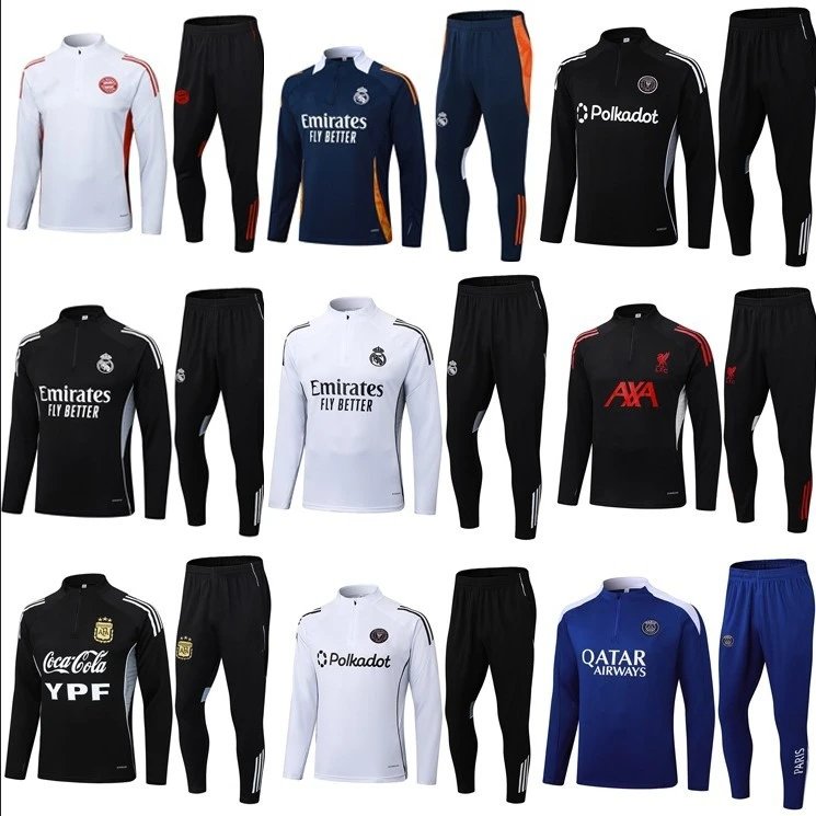 New Real Madrid balenciaga Football Training Jersey Arsenal Barcelona Chelsea Dortmund AC Inter Milan Atlético Madrid Set