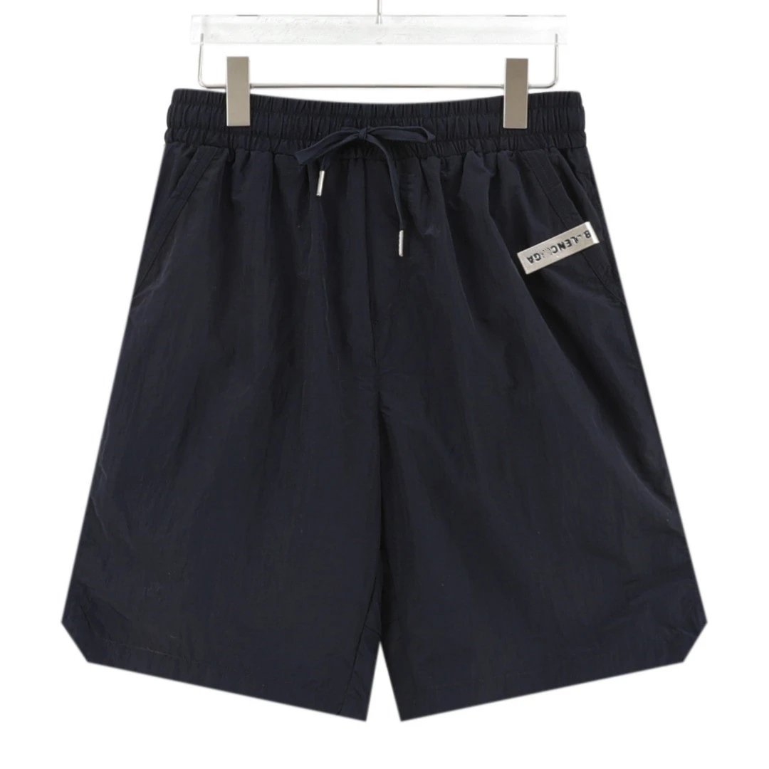 2025 New Balenciaga Woven Badge Letter Print Shorts Unisex
