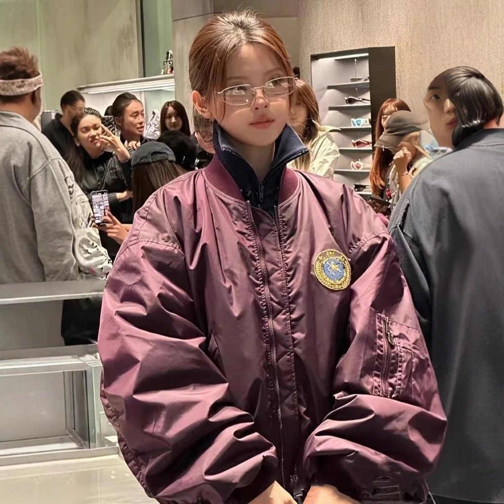 Balenciaga Manchester United Collaboration Badge Embroidery Yang Chaoyue Same Pilot Flight Jacket