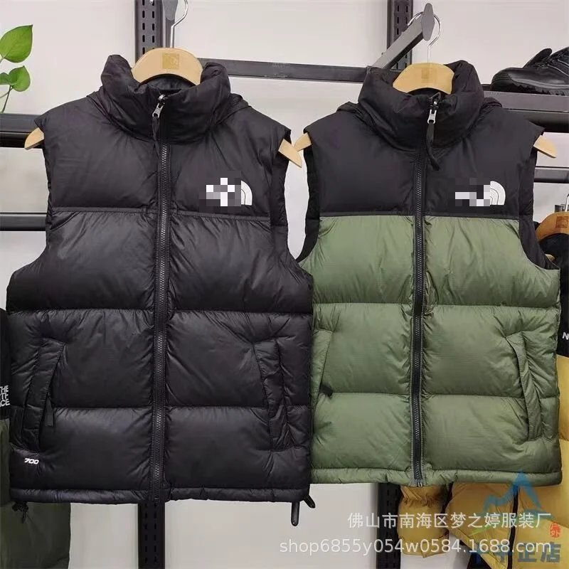 US Version Classic 1996 Down Vest Puffer 700 Fill Power Waistcoat Unisex Couple Warm Outerwear