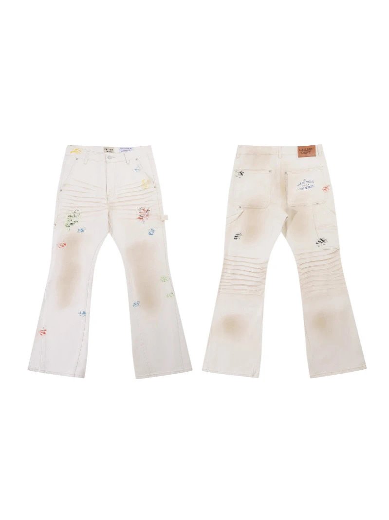 Gallery Dept Hand-Painted Splatter Mud Dye Vintage Dirty Cargo Pants