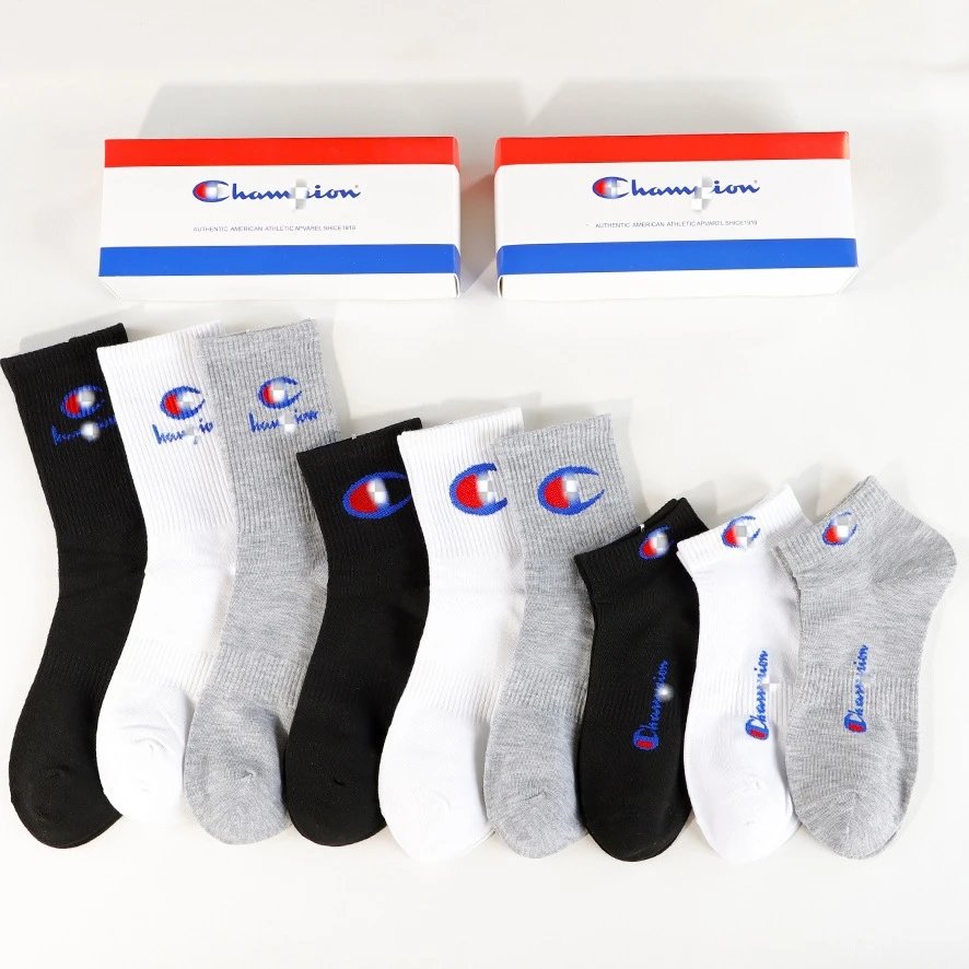 Set Socks Men Women Mid-Tube Sports Running Long Tube Student Sweat-Absorbent Breathable Short Tube Basketball Casual