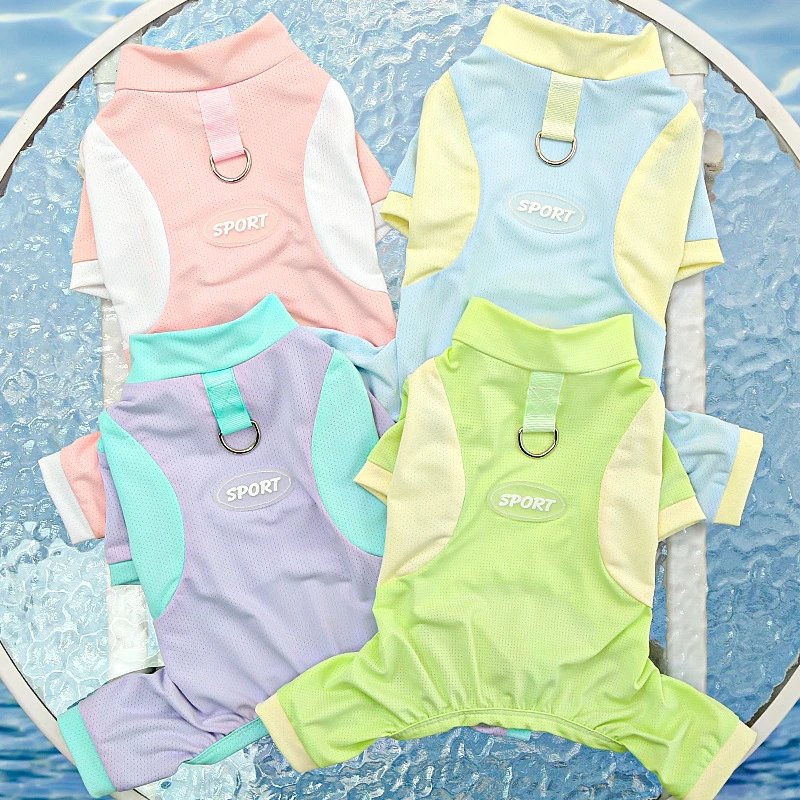 Four-Legged Outfit Spring Summer Large Dog Supplies Cat Ice Silk Cooling Cat Vest Sun Protection Dog Clothing Pet Clothing