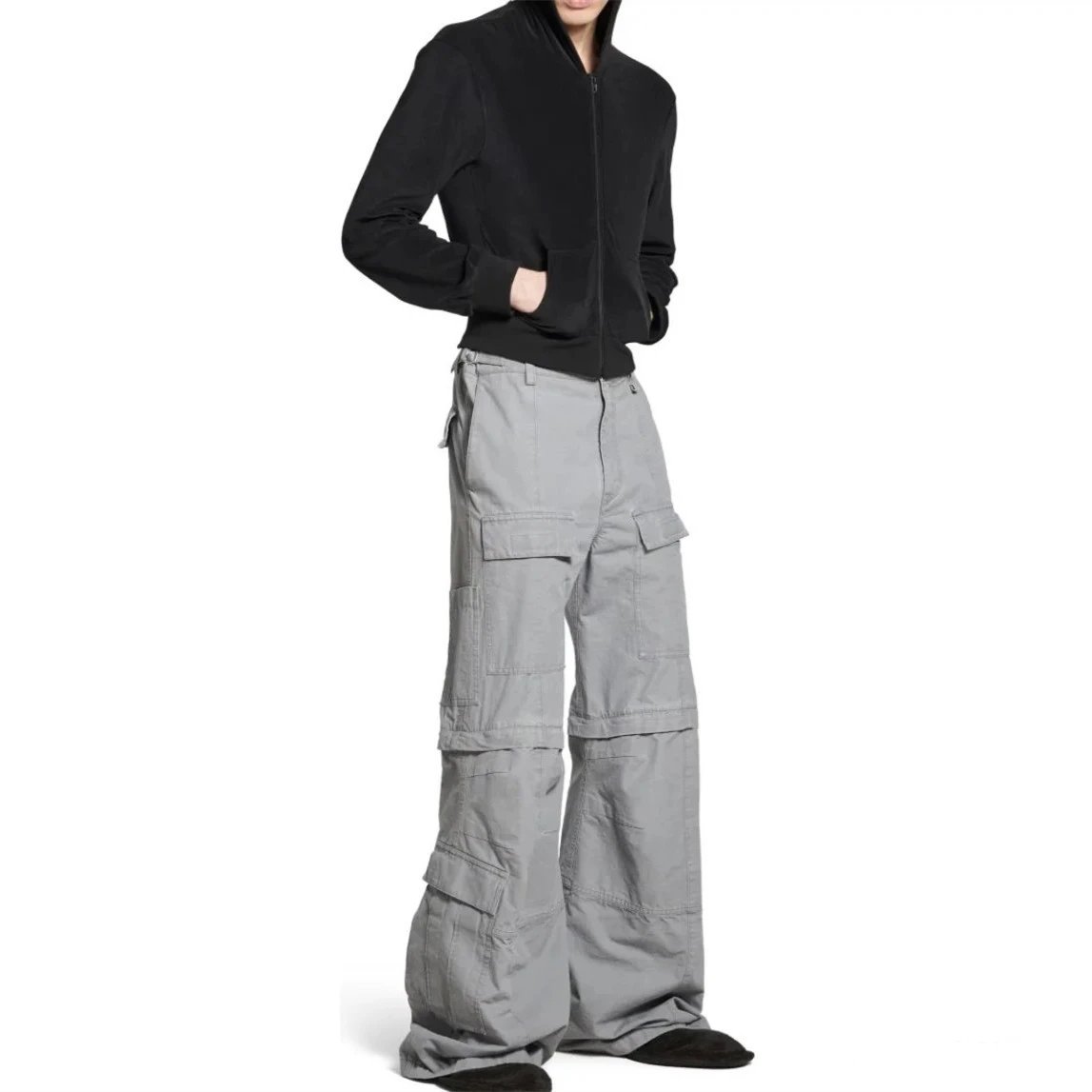 Balenciaga Hot Style Detachable Two-Way Pants Cargo Shorts/Long Pants Casual Pants Unisex