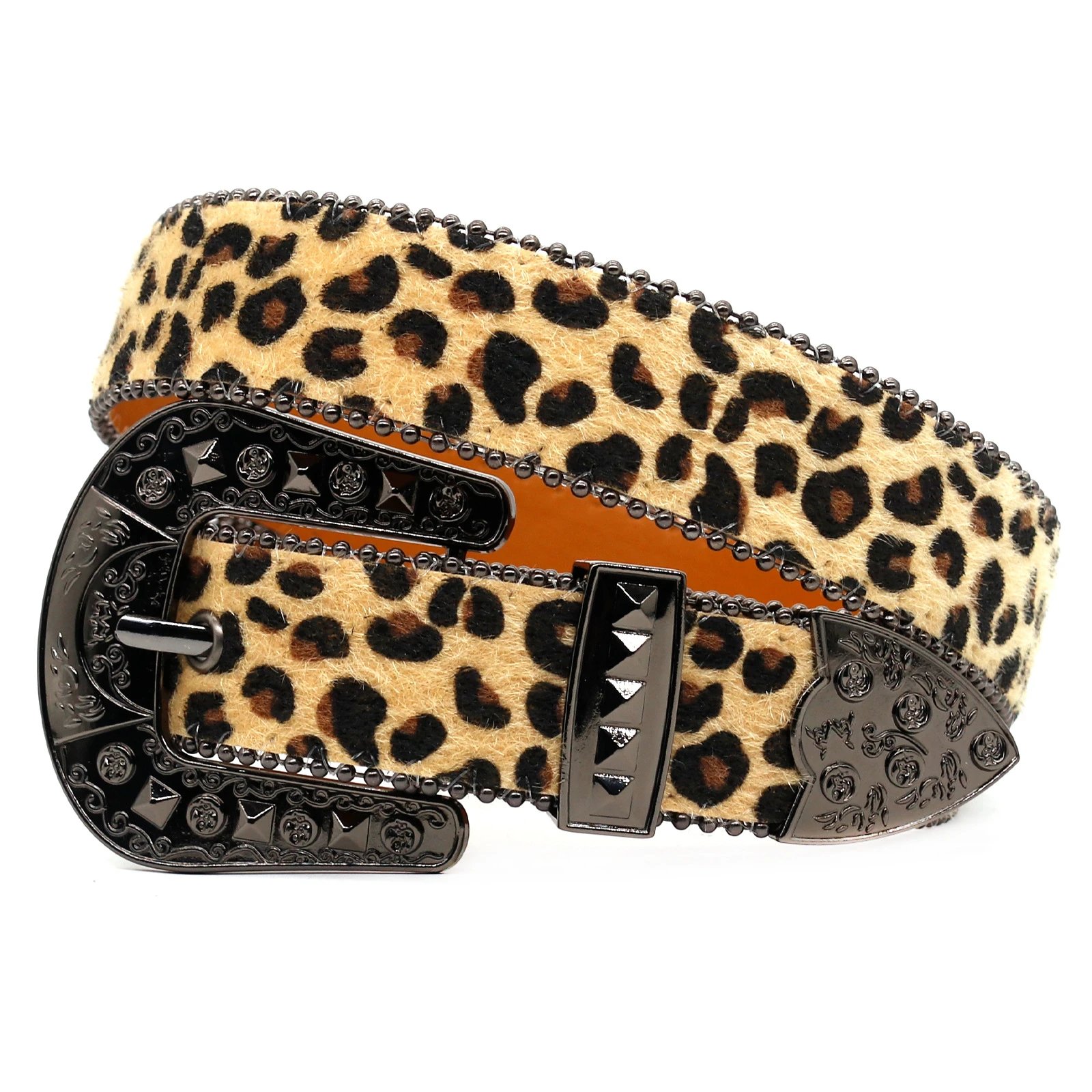 Popular leopard print women's fashionable and versatile simple belt