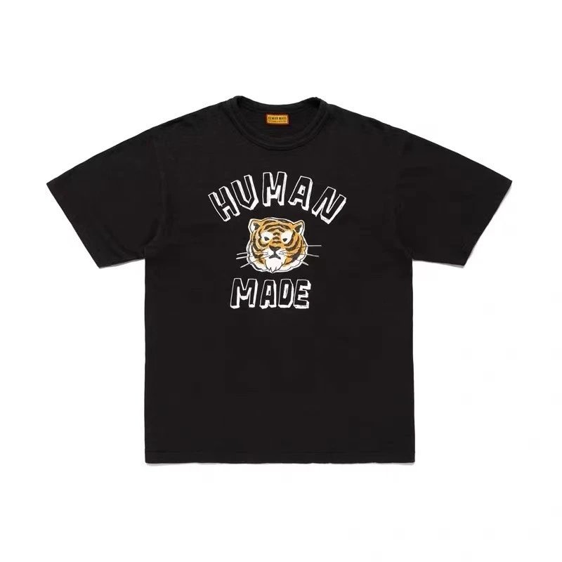 Human Made Small Cat Pattern Short Sleeve T-shirt Loose Casual Unisex Couples