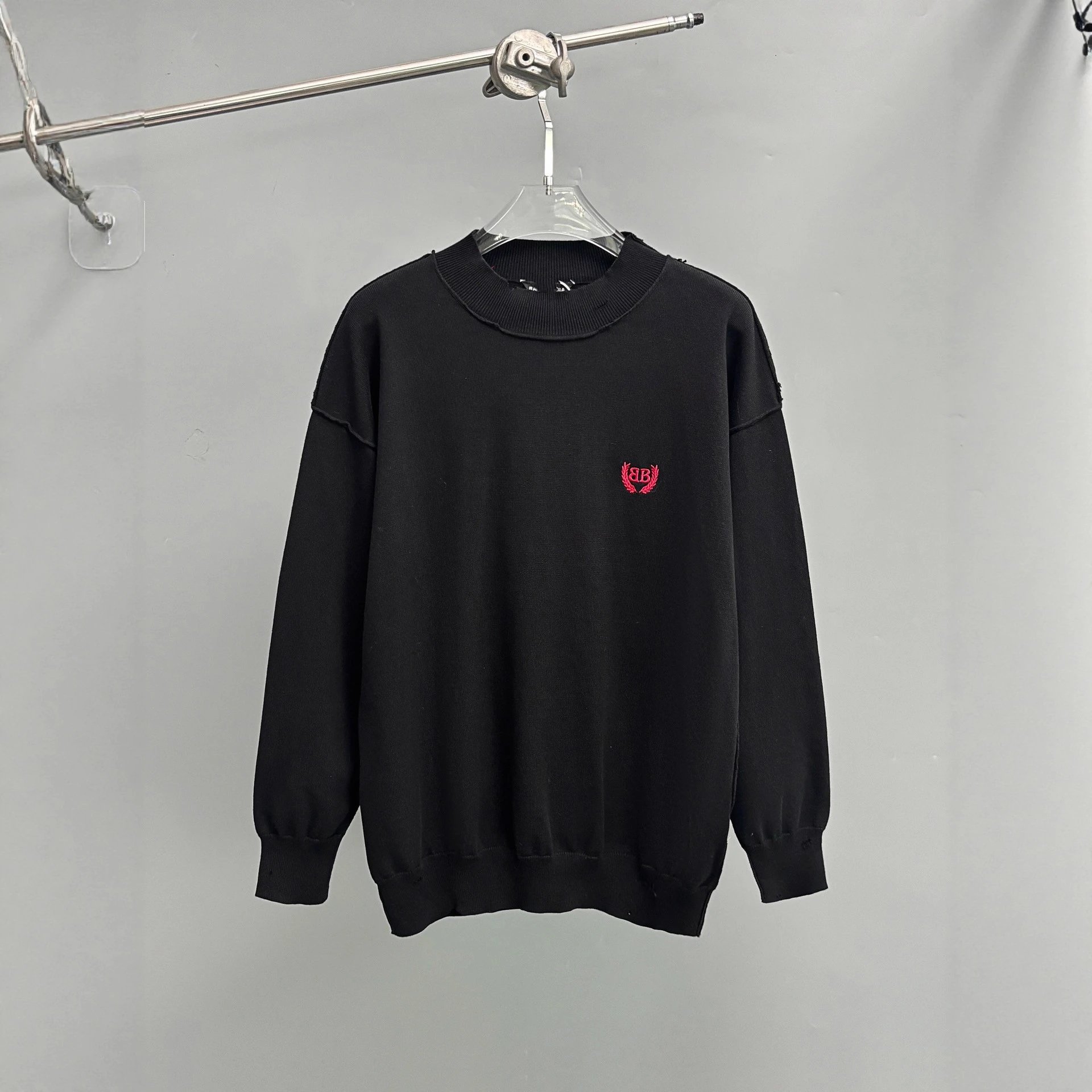 2025 new style Balenciaga logo embroidery knitwear pullover sweater men's and women's