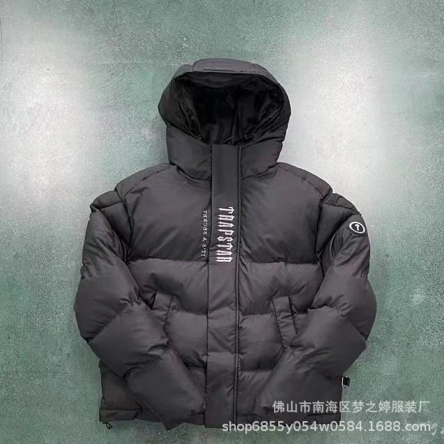 Trapstar Hooded Winter New Style Men's Cotton Jacket High Street Outerwear Short Thick Windproof Jacket