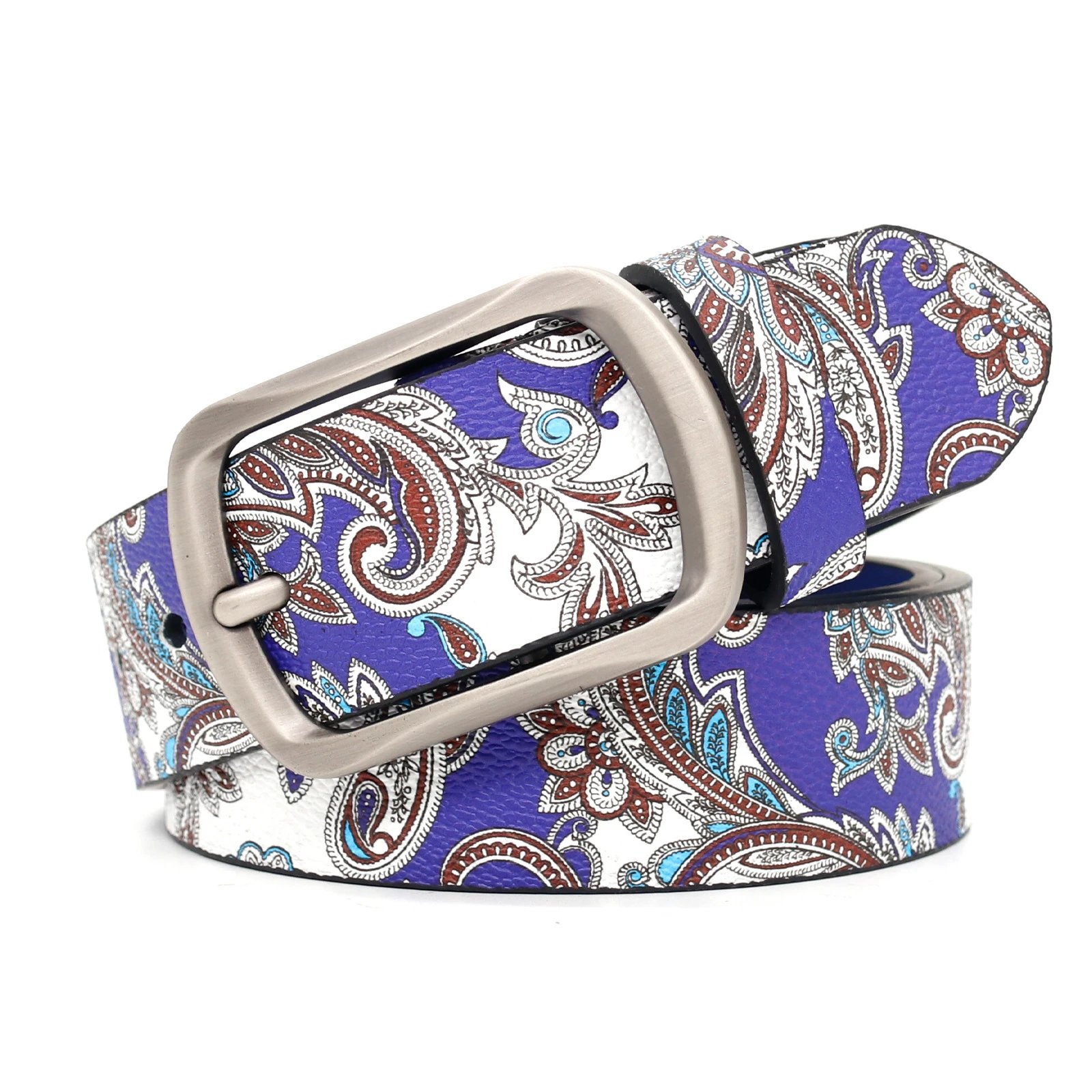 Retro pattern men's high-end belt decorative belt