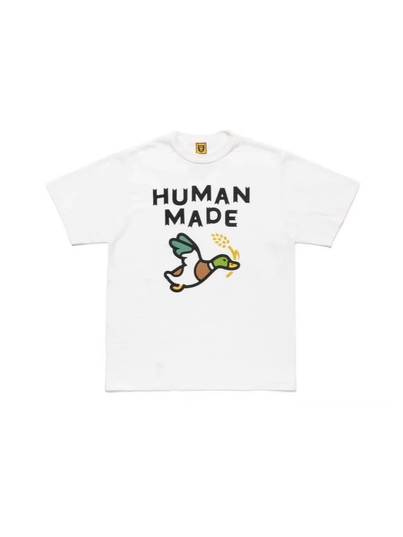 Human Bird Pattern Short Sleeve T-shirt Round Neck Unisex Couples