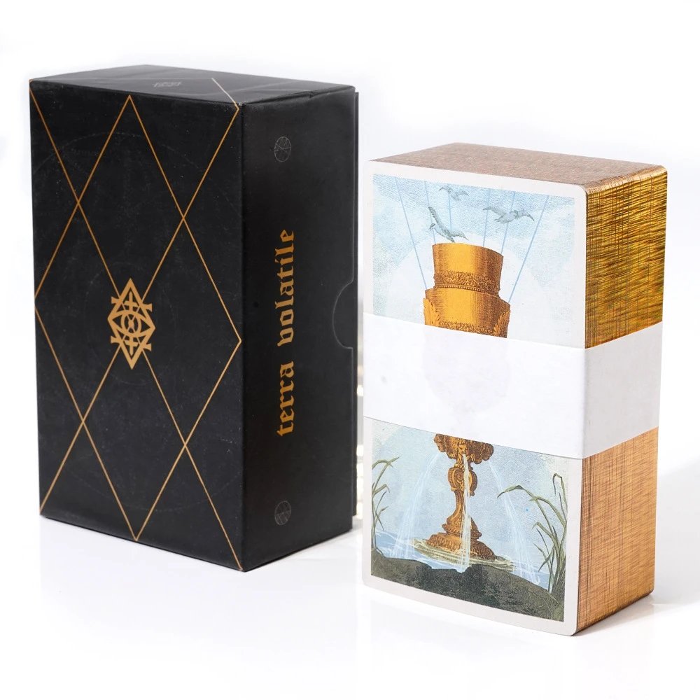 Terra Volatile Full English Silver Foil Gift Box Edition Laser Gold Foil Tarot Cards