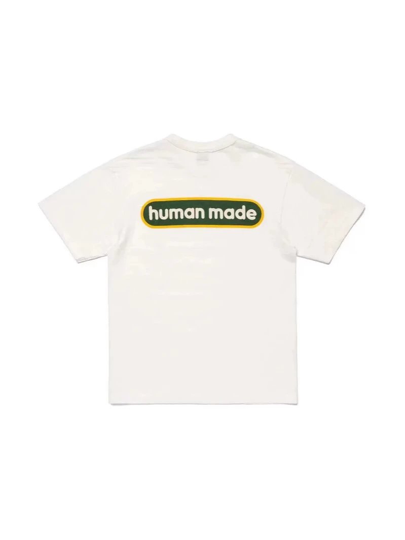 Human English Letter Round Neck T-shirt Unisex Couples